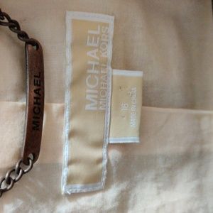 Michael Kors jacket women's size 16, Beige in color with Bronzed buttons